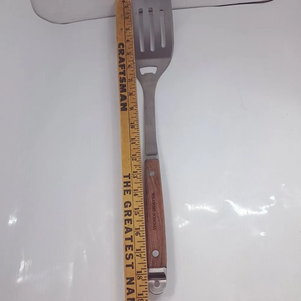 Williams-Sonoma BBQ spatula turner flipper Grilling Tool wood handle stainless